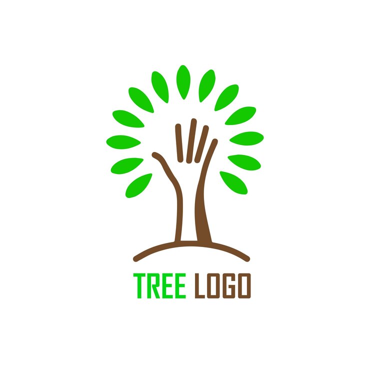 Creative and Elegant Abstract Minimalistic Tree Logo Design Vector for any Brand Company