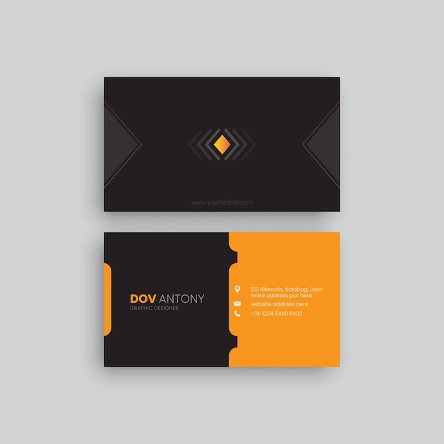 Креативный и элегантный шаблон дизайна корпоративной визитки