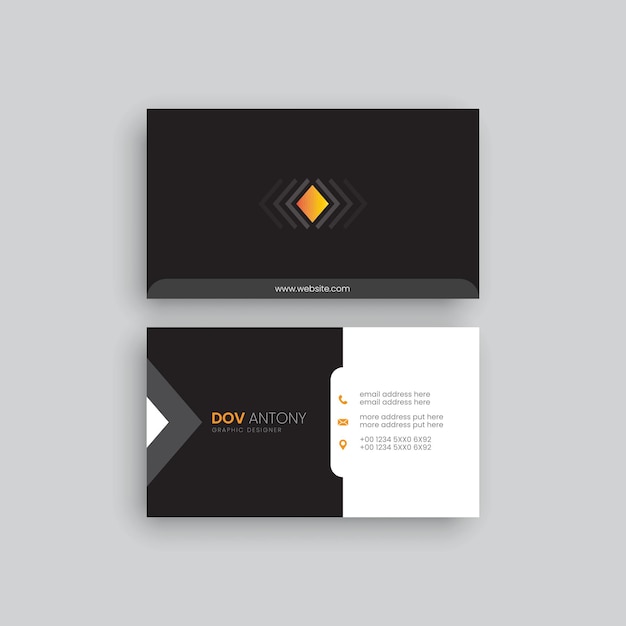 Creative and elegant corporate business card design template