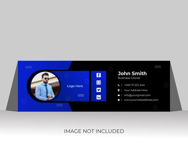 creative email signature design or Facebook cover poster