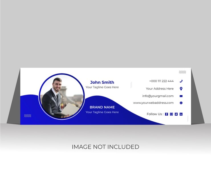 Creative email signature design or Facebook cover template