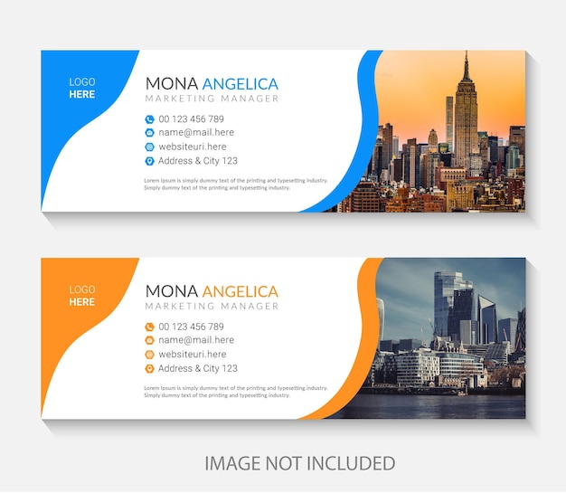 Creative email signature design template