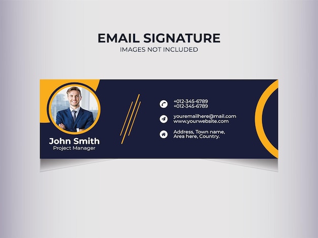 Design creativo della firma e-mail per la tua azienda o per uso personale