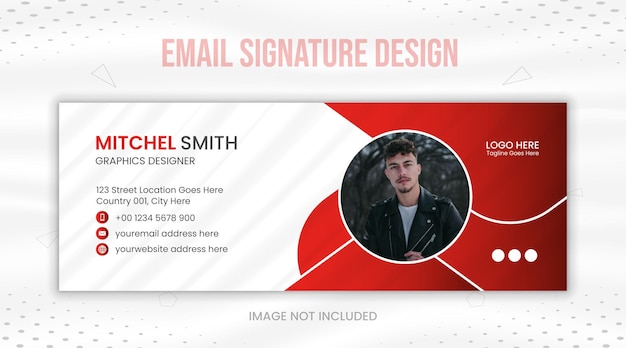 Creative Email signature footer and social media banner template