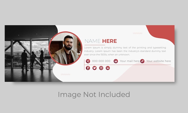 Creative email signature and outlook footer deisgn