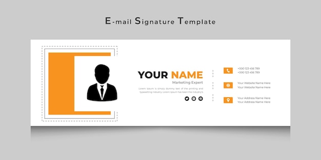 Creative email signature template, corporate social media cover and email footer design