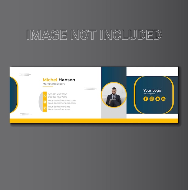 Creative email signature template design or personal  footer and  social media cover design