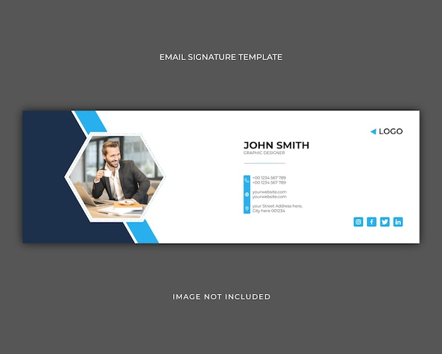 Vector creative email signature template design