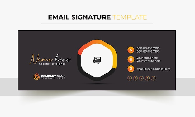 Vector creative email signature template design