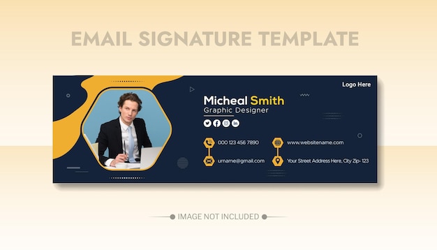 Creative email signature template or email footer design