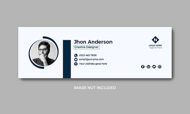 Creative Email signature template or email footer template