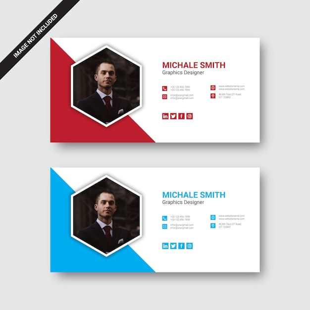 Creative email signature Template eps