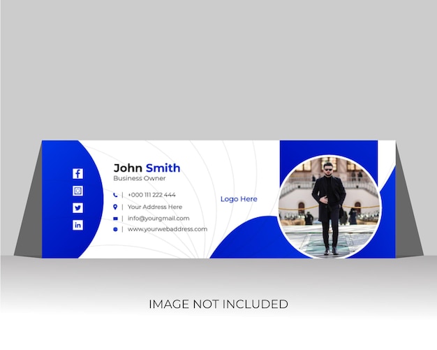 creative email signature template or facebook cover poster