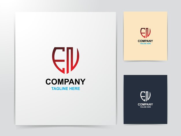 creative en monogram logo design