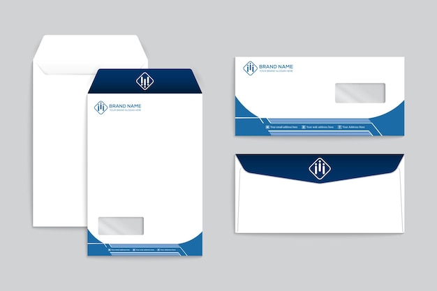 Creative envelope design template vector