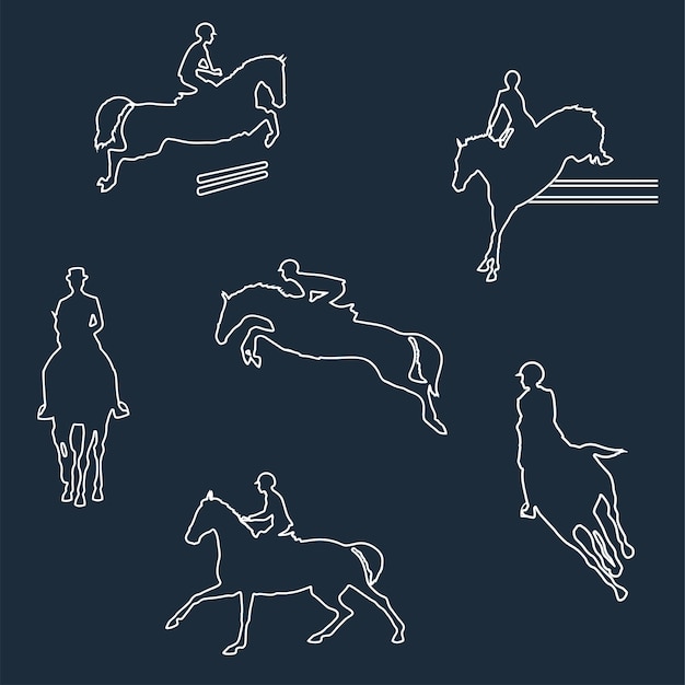 Creative equestrian logo vector concept