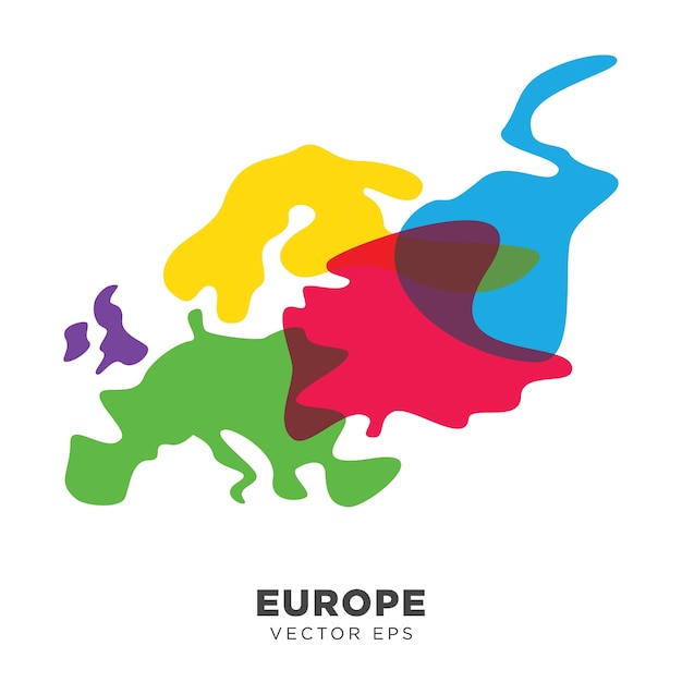 Creative Europe Map Vector