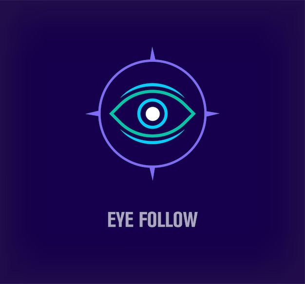 Creative eye tracking logo Unique color transitions Unique corporate technology and artificial