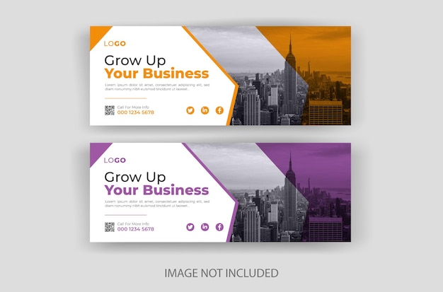 Creative Facebook business cover photo design and Social media post template