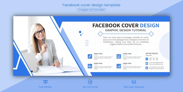Creative Facebook Cover Design Editable Social Media Banner