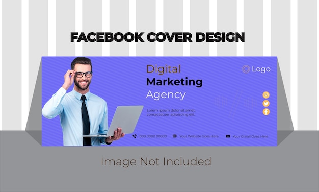 Vector creative facebook cover design which is fully editable