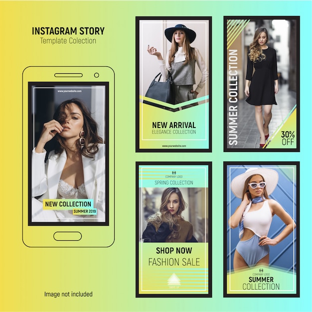 Vettore storie di instagram di creative fashion