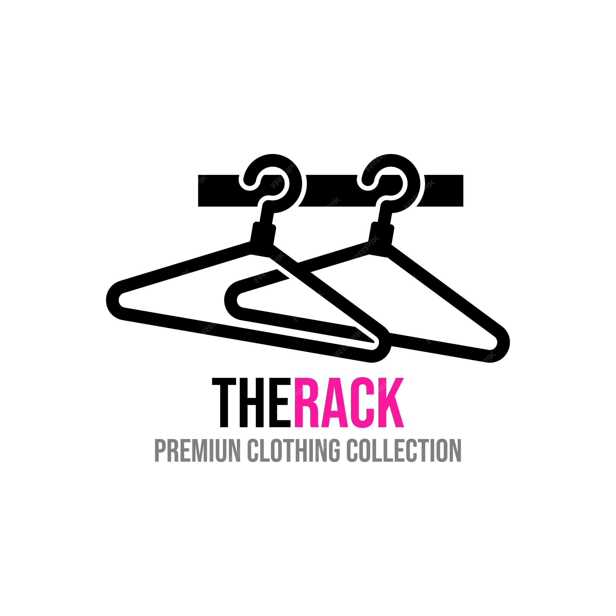 Premium Vector | Creative fashion logo design with twin hanger ...