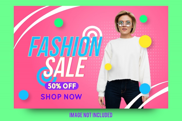 Vector creative fashion sale banner template