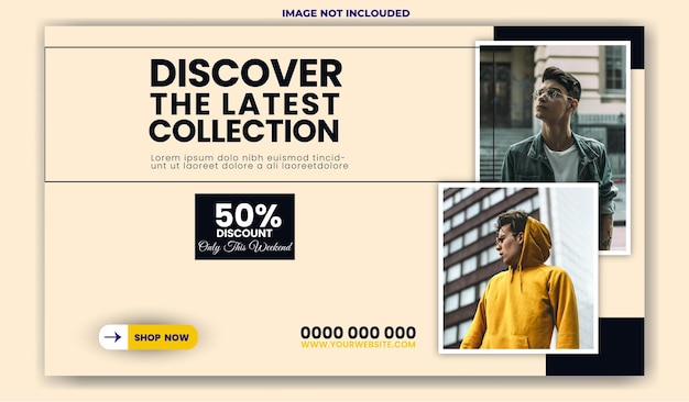 creative fashion sale promotional web banner template design
