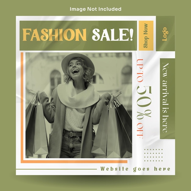 Vector creative fashion sale social media post template design. sale promotional post template.