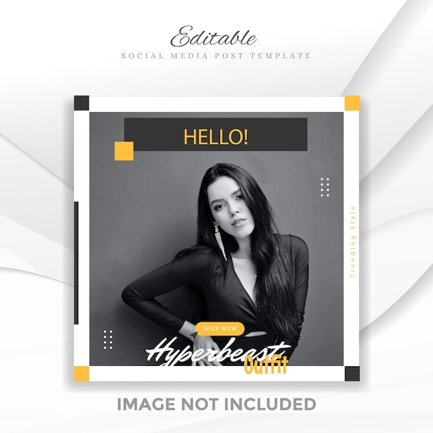 Vector creative fashion sale social media post template