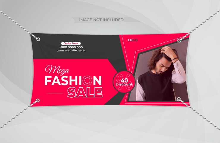 Вектор шаблон оформления винилового баннера creative fashion sale