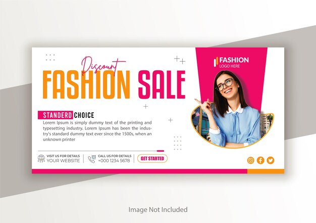 Vector creative fasion sale banner design download