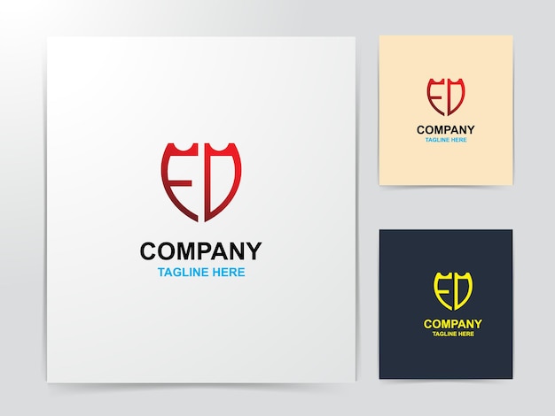 creative fd monogram logo design