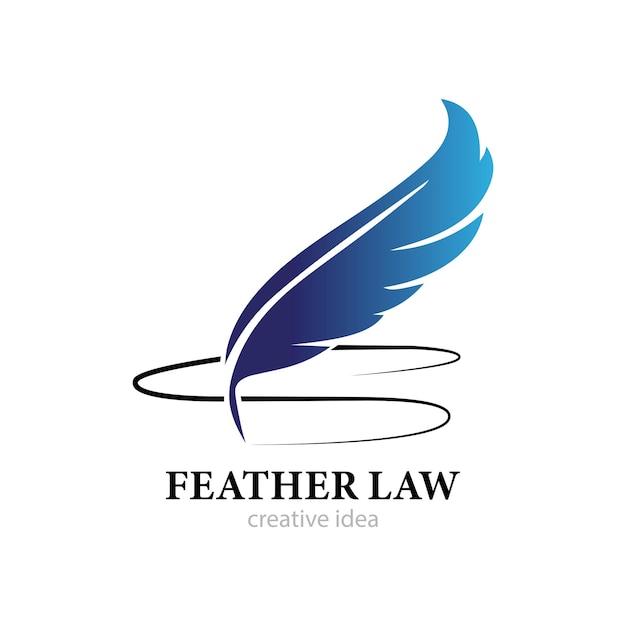 Creative Feather Concept Logo Design Template