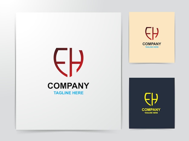 creative fh monogram logo design