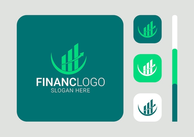 Vettore modello di simbolo di logo di finanza creativa