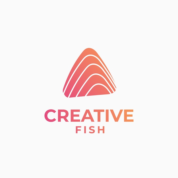 Creative fish logo zalm logo vis ontwerpconcept verse tonijn ontwerp zeevruchten ontwerp