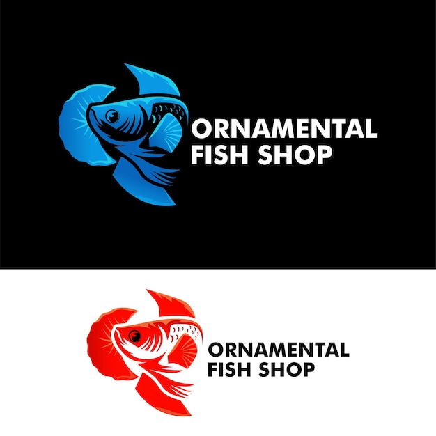 creative fish shop logo, fish store logo vector