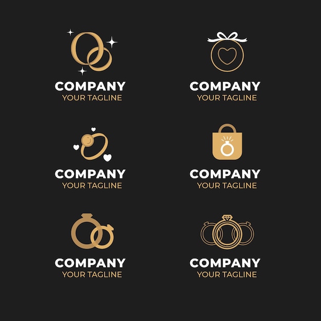 Creative flat design ring logo templates