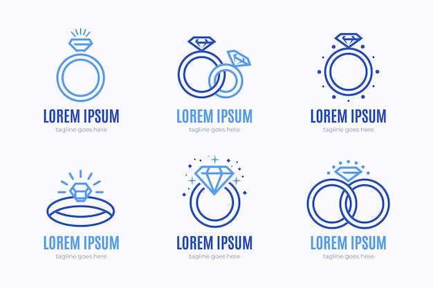 Vector creative flat design ring logo templates