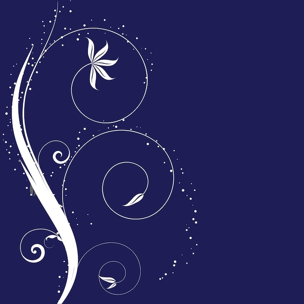 creative floral flower illustration background blue colour vector design
