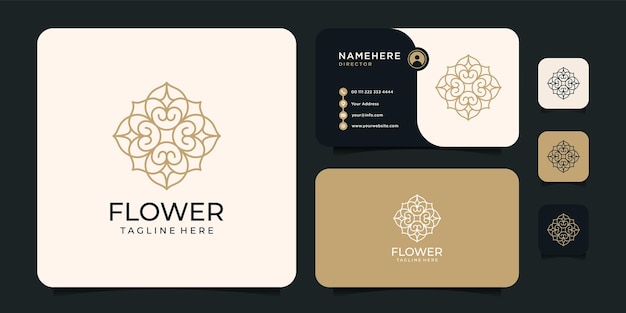 Креативный цветочный дизайн логотипа