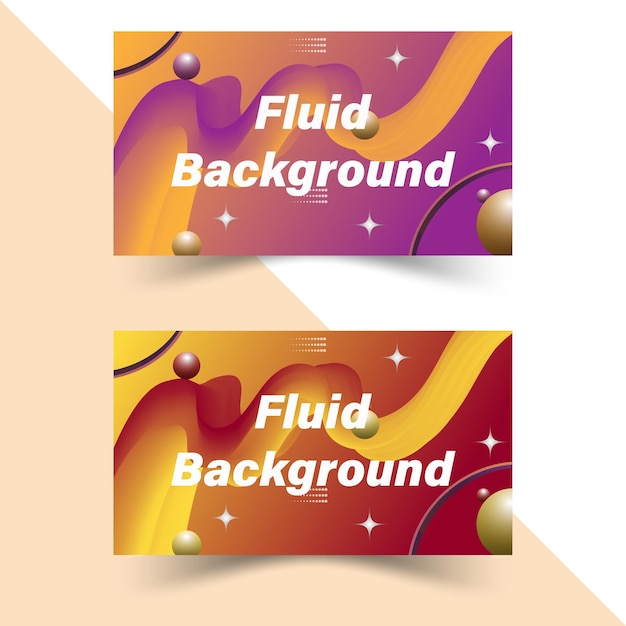 Vector creative fluid background templates