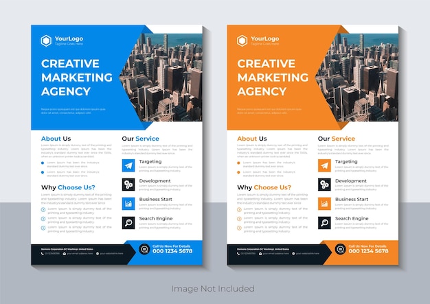 Creative flyer design, Business flyer template, Premium Vector