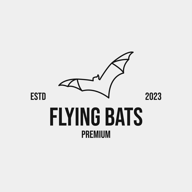 Vector creative flying bats logo design concept illustration idea