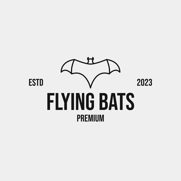 Vector creative flying bats logo design concept illustration idea