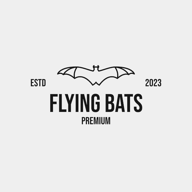 Vector creative flying bats logo design concept illustration idea