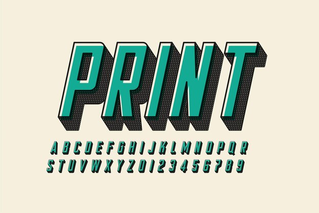 Creative font design vector