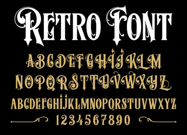 Vector creative font design vector